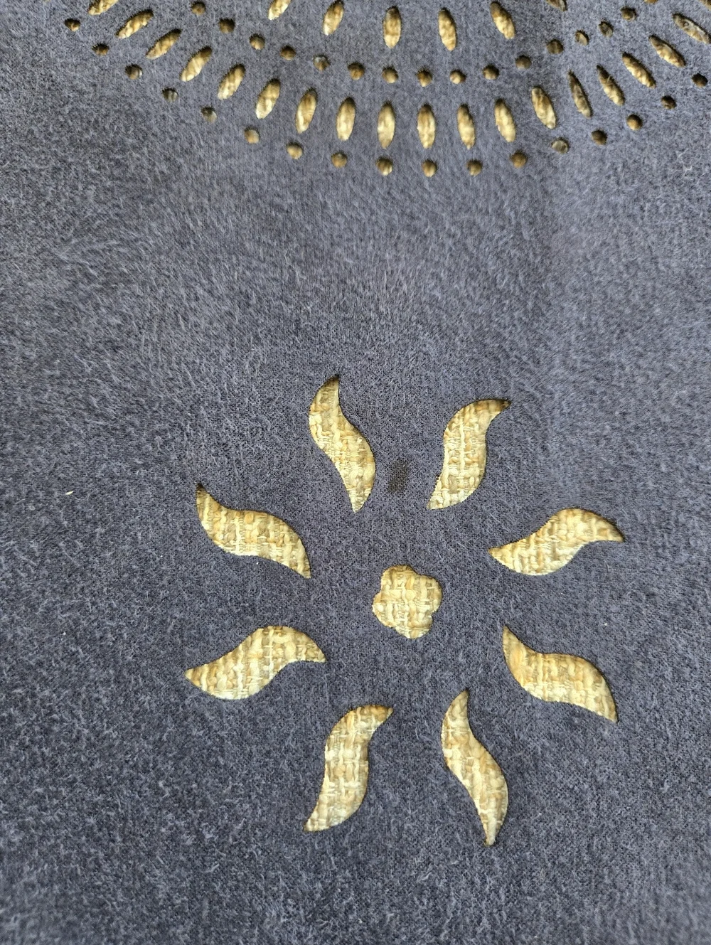 Oragami Faux Suede Fringe Shawl Wrap - Picture 5 of 7